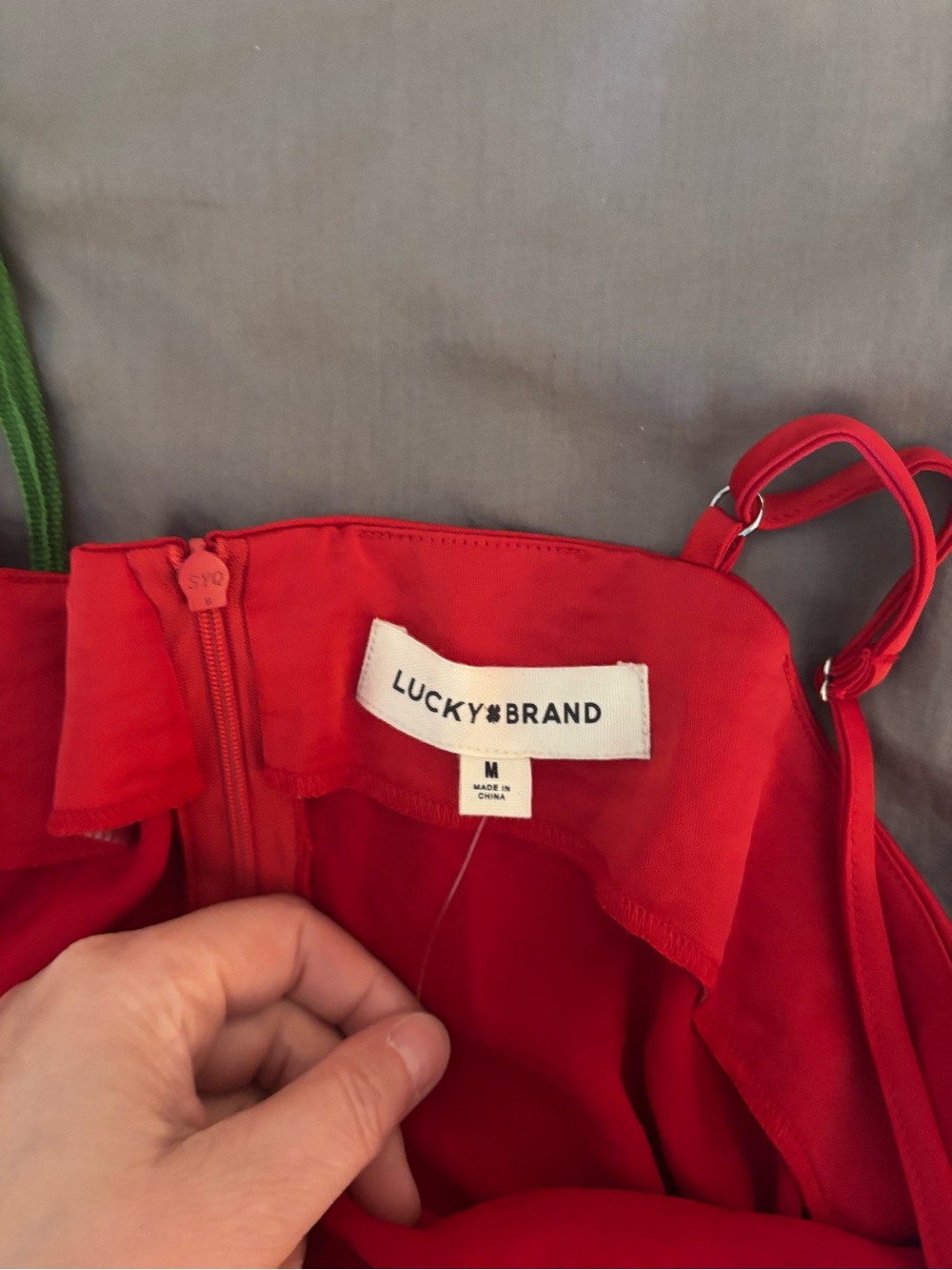 Lucky Brand Red Cutout Midi Slip Dress - Picture 6 of 7